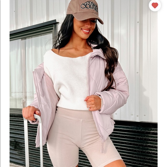 NWT light violet quilted puffer - Picture 4 of 6